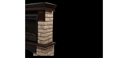 Портал Firelight Forte Wood 25 камень коричневый, шпон темный дуб
